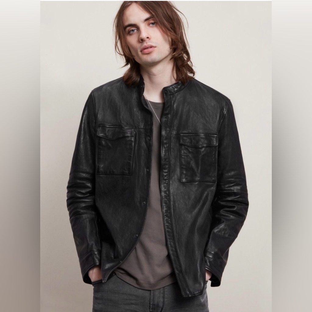 998 Brand New John Varvatos Leather Shirt Jacket Size Small